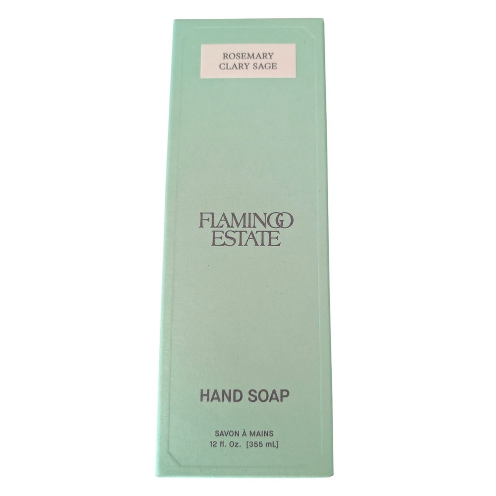 Flamingo Estate Rosemary Clary Sage Scented Luxury Hand Soap 12 Oz Pump New